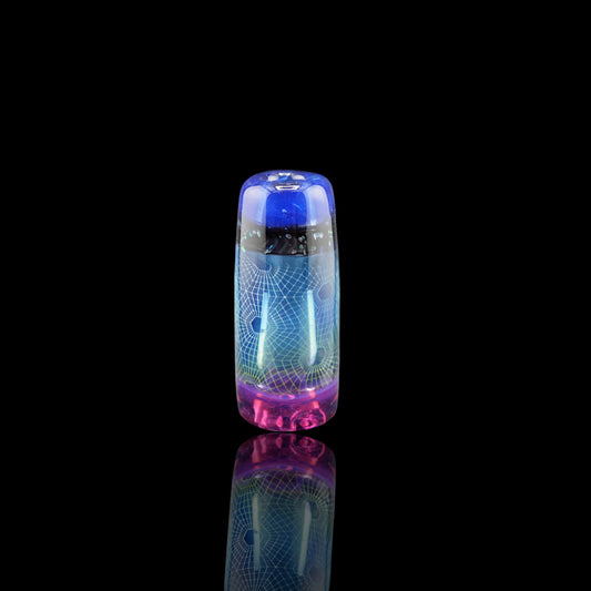 Boquilla de cristal 12,5 mm Hefe Glass con degradado azul y punta morada