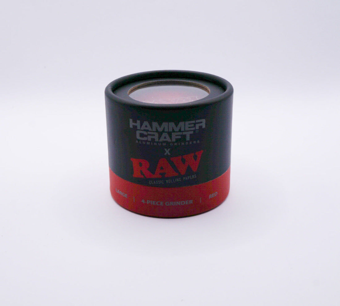Hammercraft x Raw Grinder rot in einer edlen Verpackung