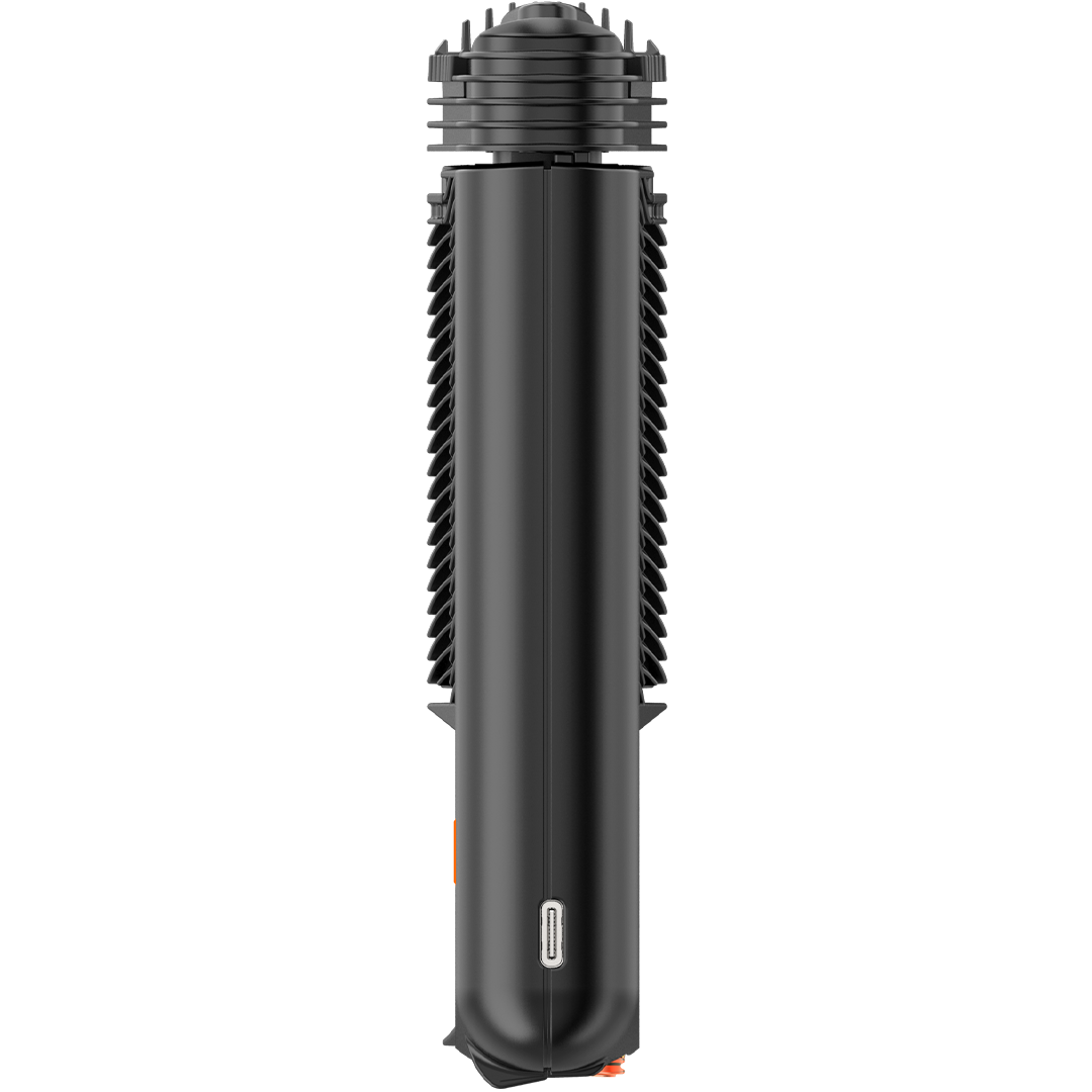 Vaporizer Mighty Plus von Storz und Bickel in der Seitenansicht Ladeanschluss