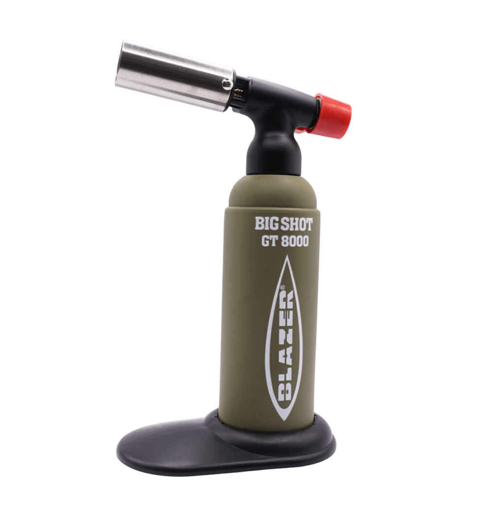 Blazer Big Shot GT8000 Dab Torch Olive Glow in the Dark Butane Torch Lighter