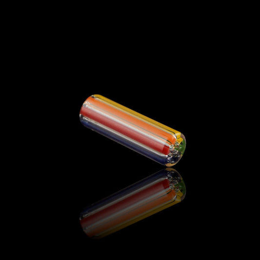 Handcrafted Prismatic Flow collector glass tip by Blazing Blue Glass