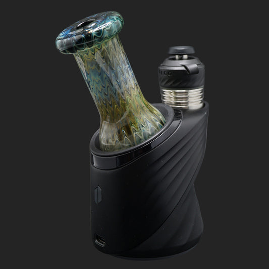 Handgefertigtes Nobullglassworks Deep Current Dry Top für Puffco Peak & Peak Pro aus Gold & Silver Fume Borosilikatglas