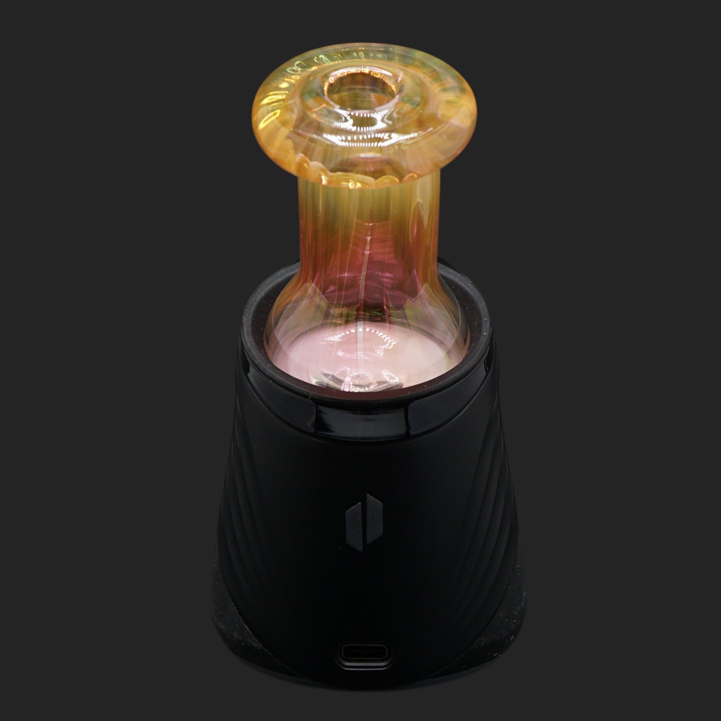 Custom Nobullglassworks Peach Bloom Dry Top für Puffco Peak Pro mit warmem Peach Bloom Color Shift