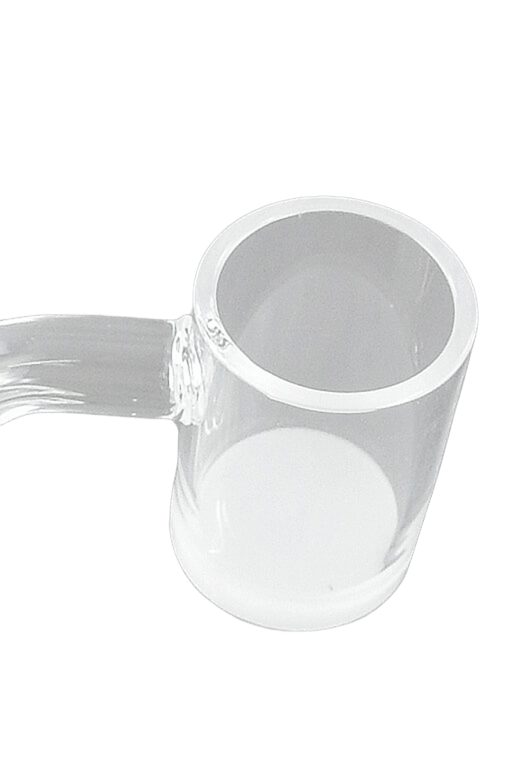 Detailansicht Quarz Banger 14,5 mm Male mit 21 mm Innendurchmesser und weißem Boden