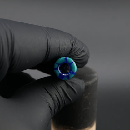 Blue handmade glass filter tip mouthpiece by Steve H