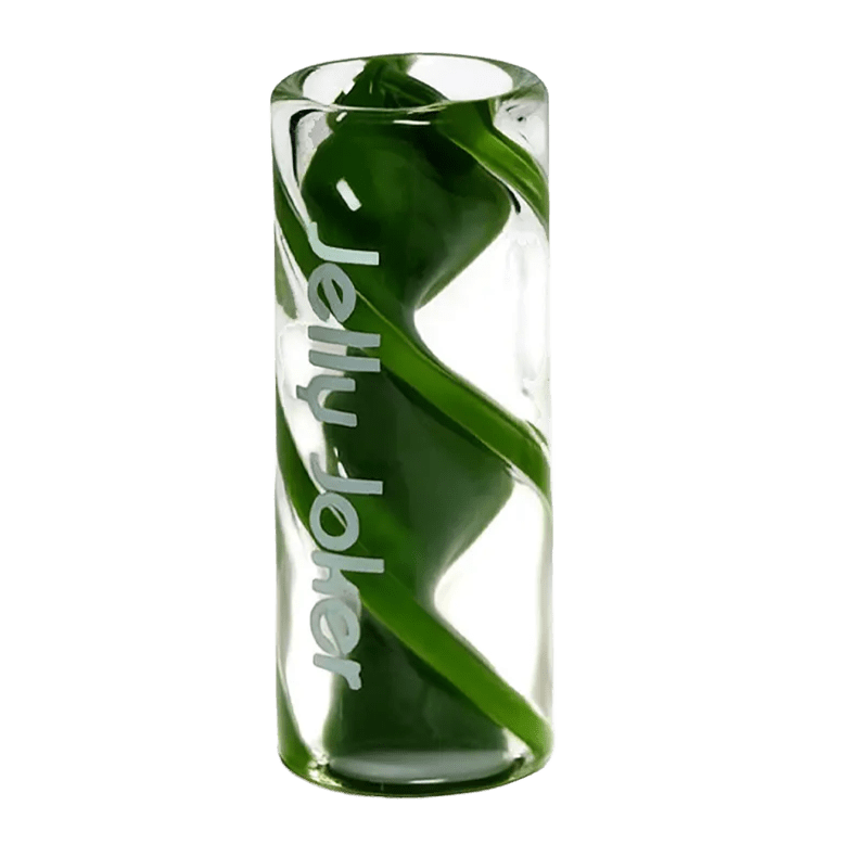 12mm Glastip gedreht in milky green