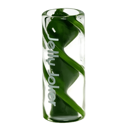 12mm Glastip gedreht in milky green