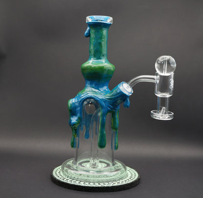 Melted Skull Dab Rig – Handgefertigtes Glasrig mit Totenkopf-Design (22 cm | NS 14 mm)