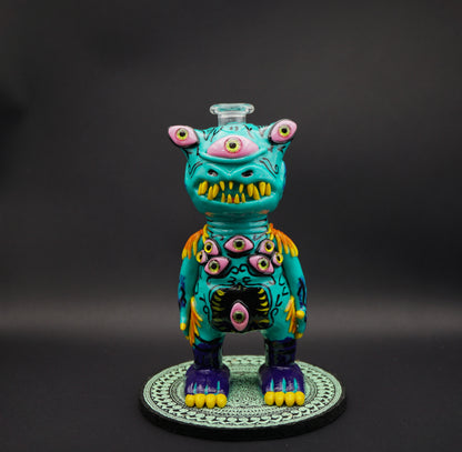 Psycho Eye Monster Dab Rig – Alien-Rig mit Terp Slurper Set(18 cm)