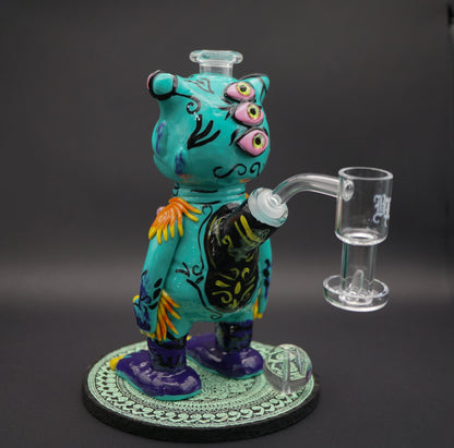 Psycho Eye Monster Dab Rig – Alien-Rig mit Terp Slurper Set(18 cm)