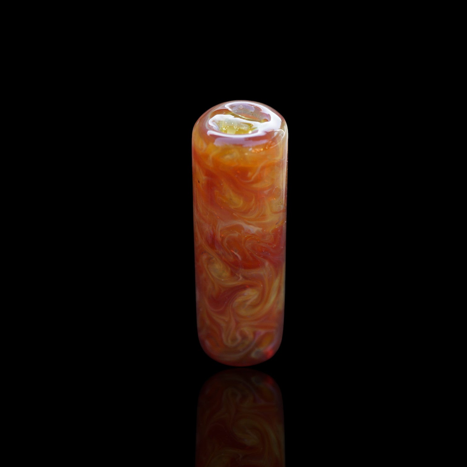 Finer Glass Apricot Plasma UV Glastip als handgefertigtes Einzelstück