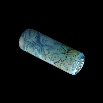 Handgefertigter Aqua Stardust Glasfilter mit einmaligem Glitzermuster
