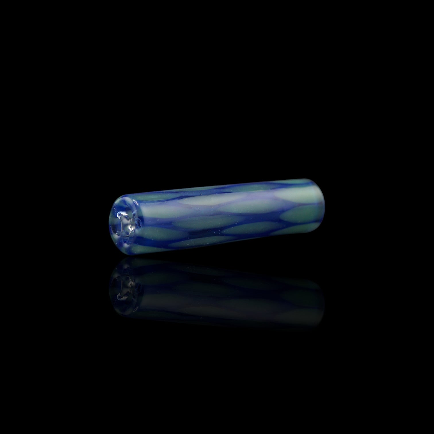 Blue handmade glass filter tip by Steve H