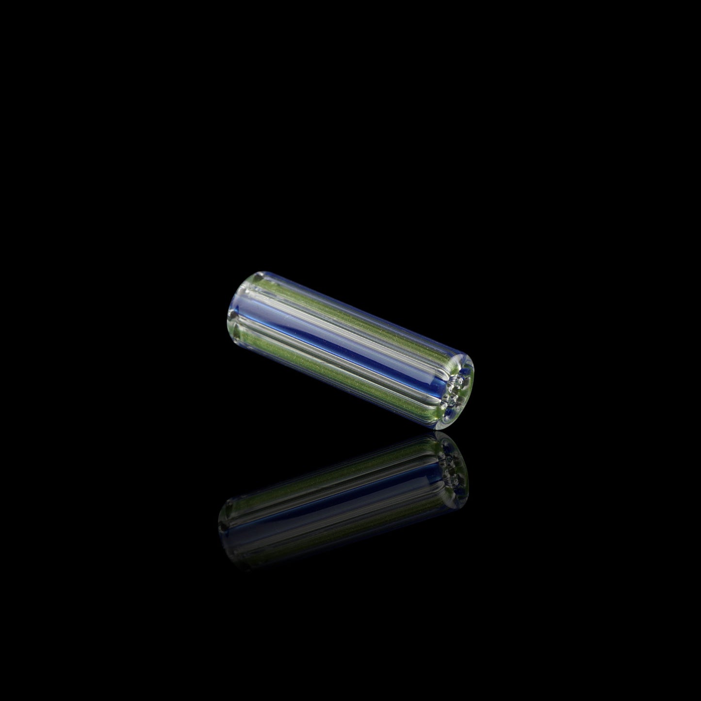 Aurora Ridge handcrafted collector glass tip by Blazing Blue Glass