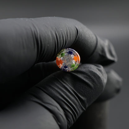 Detail view of the 7-hole design in the Coral Tide collector glass tip