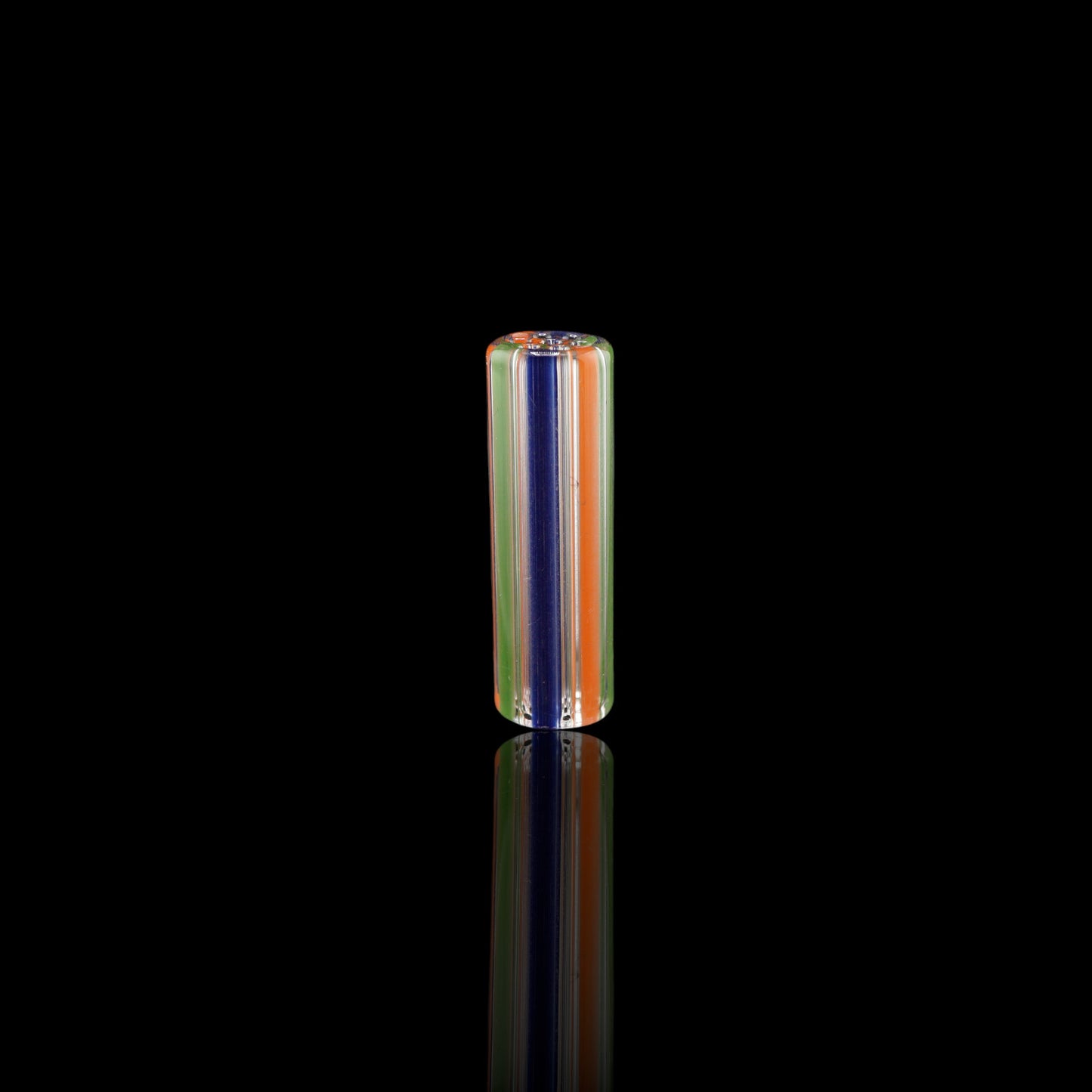 Handcrafted Coral Tide collector glass tip by Blazing Blue Glass