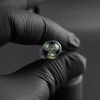 Detail view of the 7-hole design in the Lunar Echo collector glass tip
