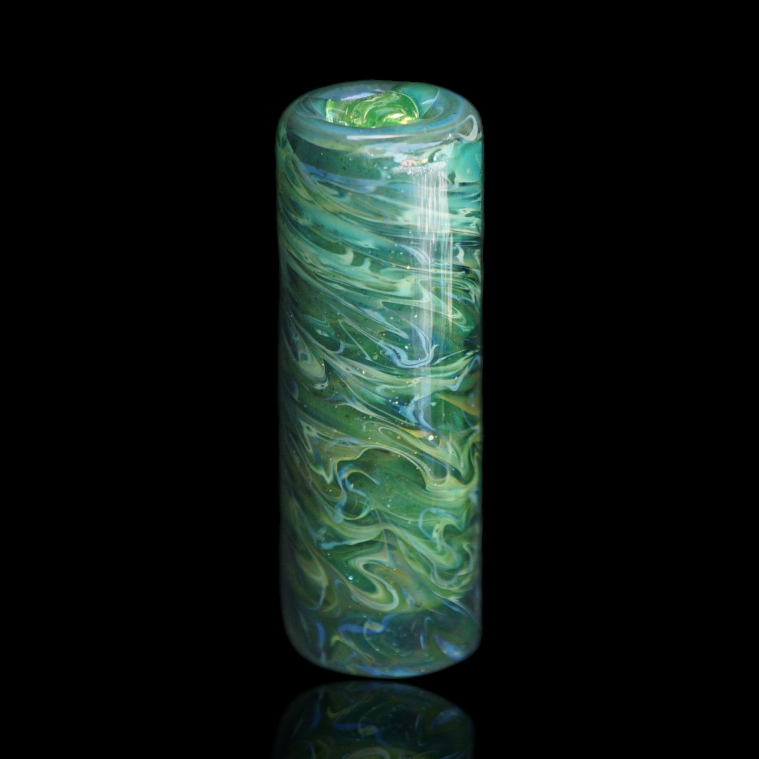 Finer Glass Emerald Surge Collector Glastip in Türkis und Seegrün