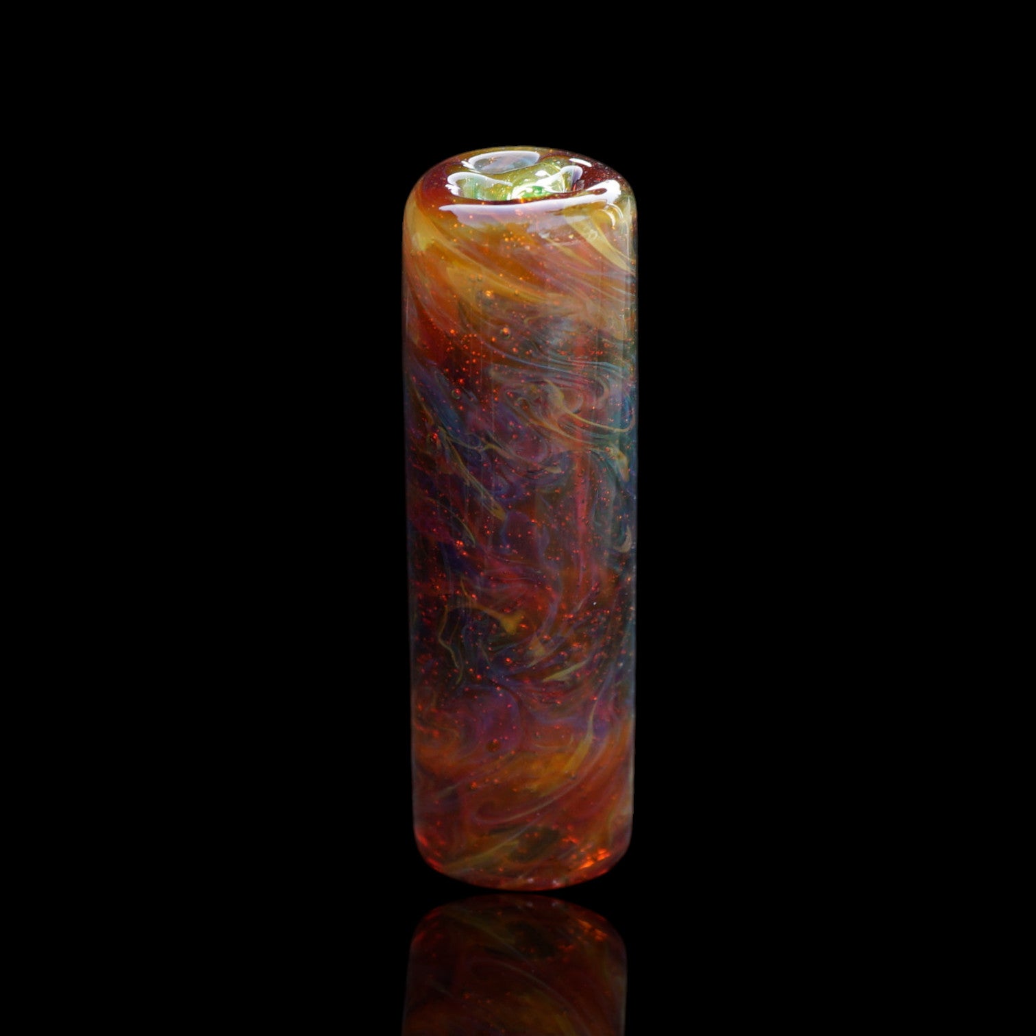 Finer Glass Gamma Sunset UV Collector Glastip in Orange Rot und Gold