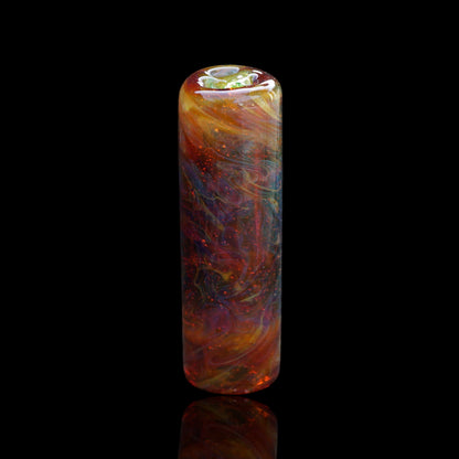 Finer Glass Gamma Sunset UV Collector Glastip in Orange Rot und Gold