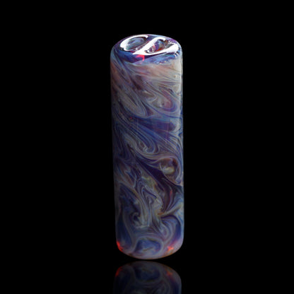 Finer Glass Lunar Veil collector glass tip in purple and blue