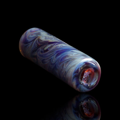 Purple blue marbled pattern on the Finer Glass Lunar Veil glass tip