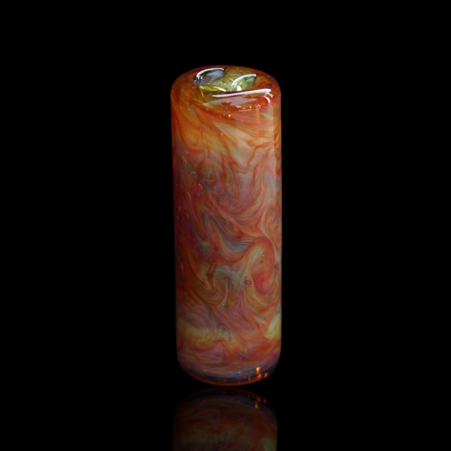 Finer Glass Peach Reactor UV Collector Glastip in Orange Pfirsich Creme und Rosa
