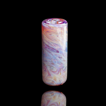 Finer Glass Rosewater Current Collector Glastip in Rosa, Creme und Lavendel