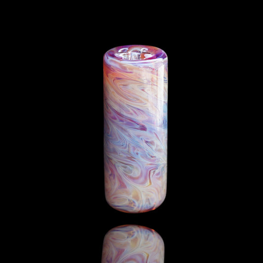 Finer Glass Rosewater Current Collector Glastip in Rosa, Creme und Lavendel