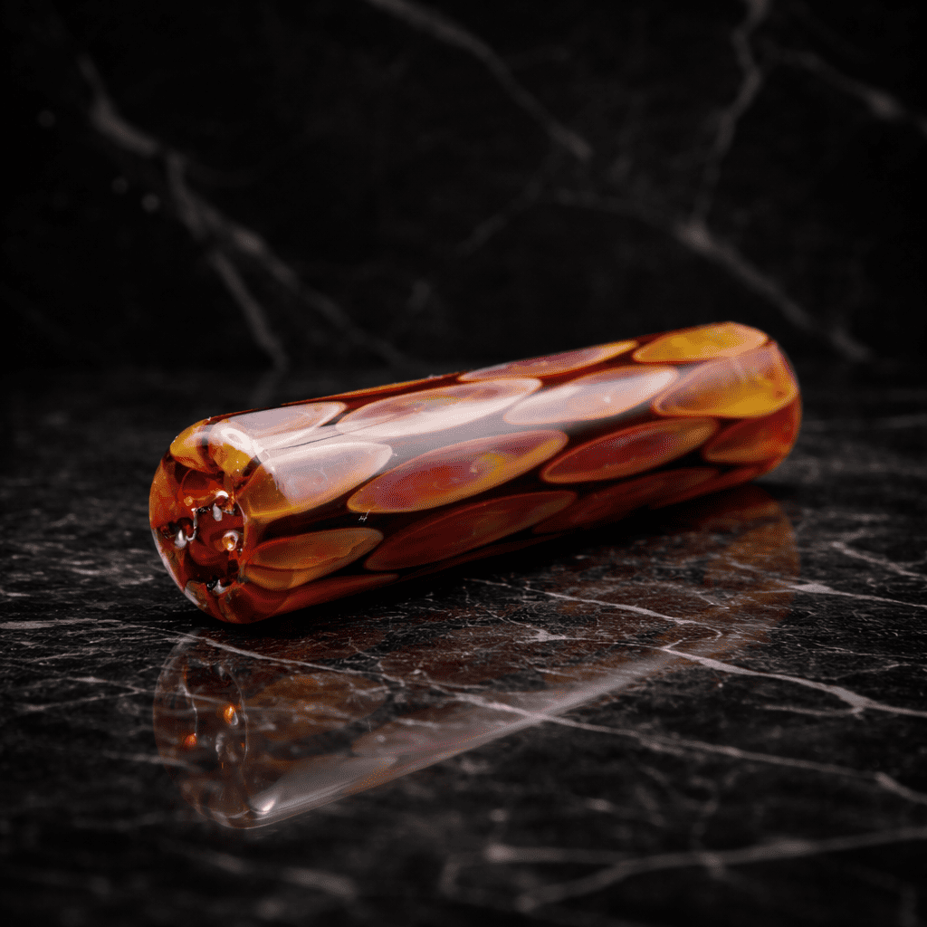 Handgemachter Glasfilter für Joints Glastip mit warmem Farbverlauf