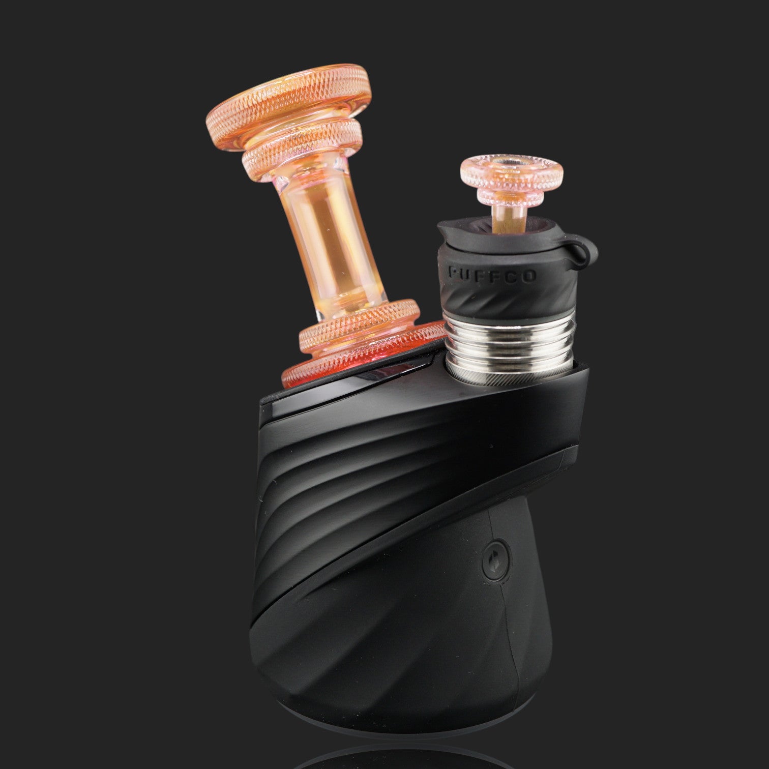 Peach Opal Puffco Peak Pro dry top with matching joystick cap