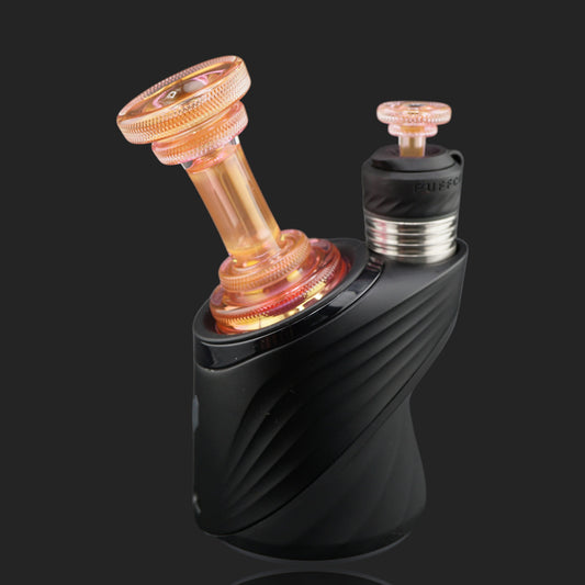 Handmade Peach Opal Puffco glass attachment by Glass by Yeti
