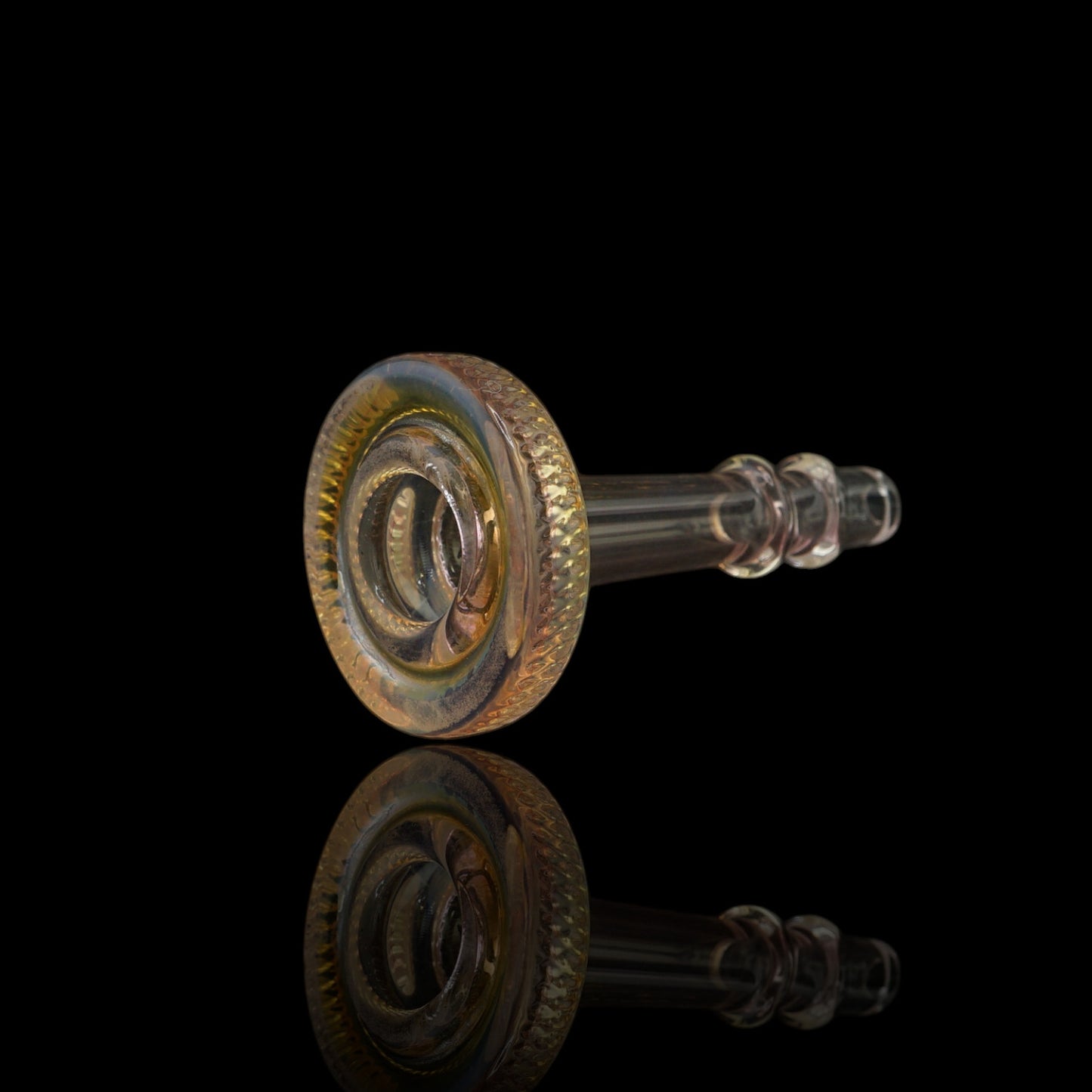 Champagne Aura Puffco Peak Pro glass joystick cap by Glass by Yeti