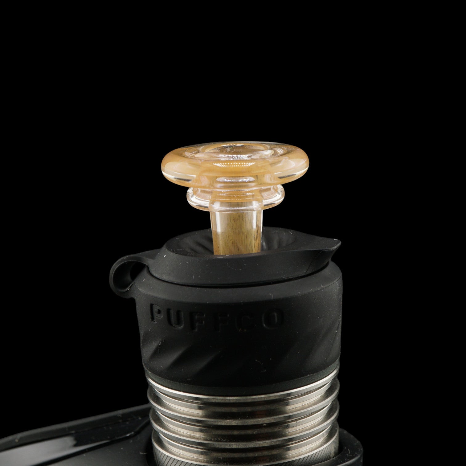 Glass by Yeti Golden Nectar joystick cap installed on Puffco Peak Pro