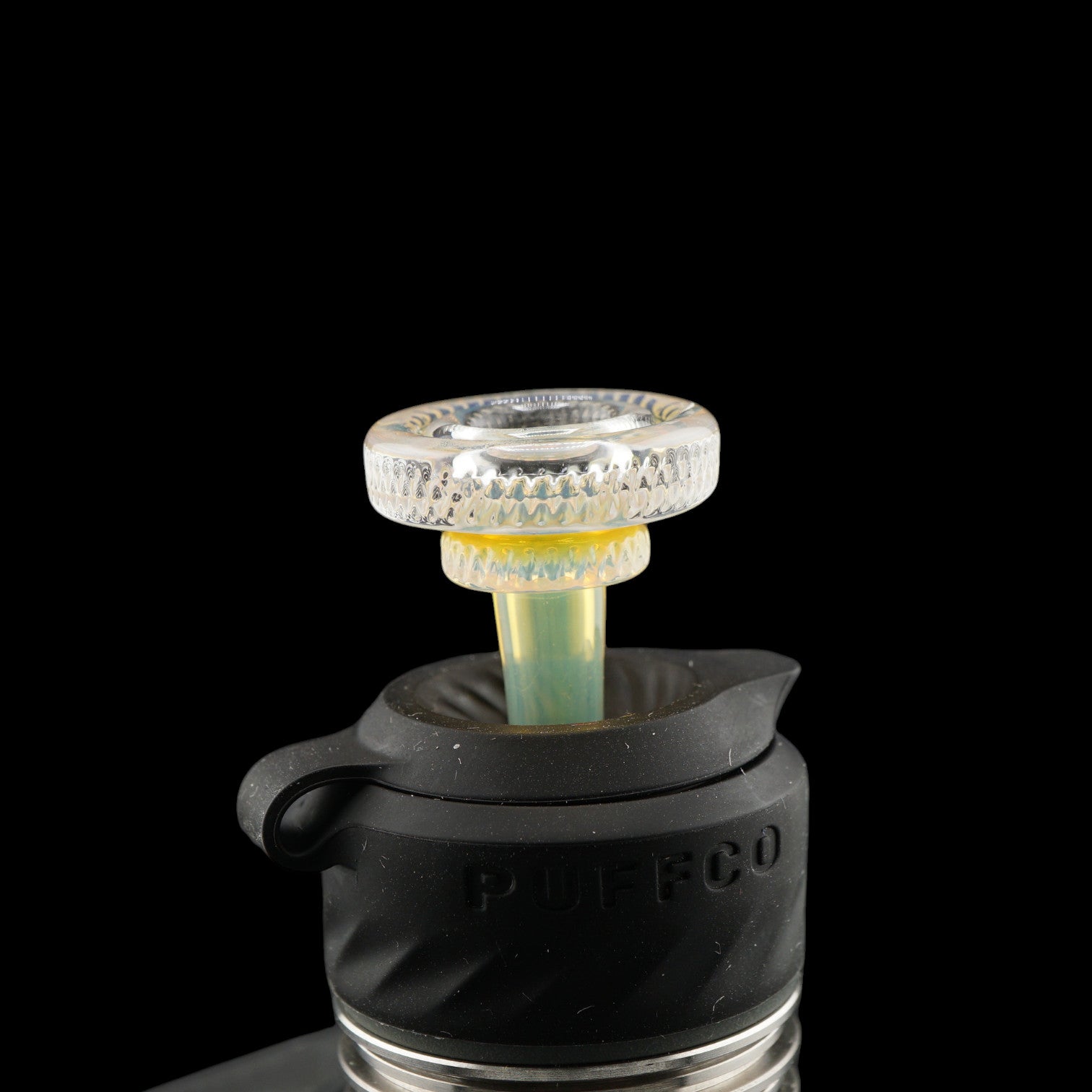 Glass by Yeti Opal Champagne joystick cap installed on Puffco Peak Pro