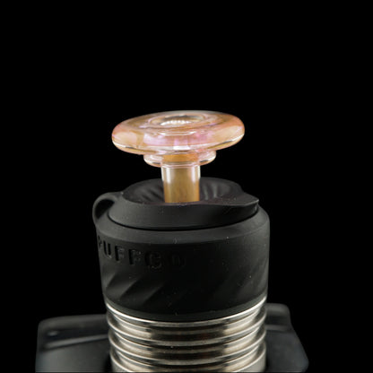 Handmade Puffco Peak Pro glass joystick cap by Glass by Yeti in Peach Sunset colorway