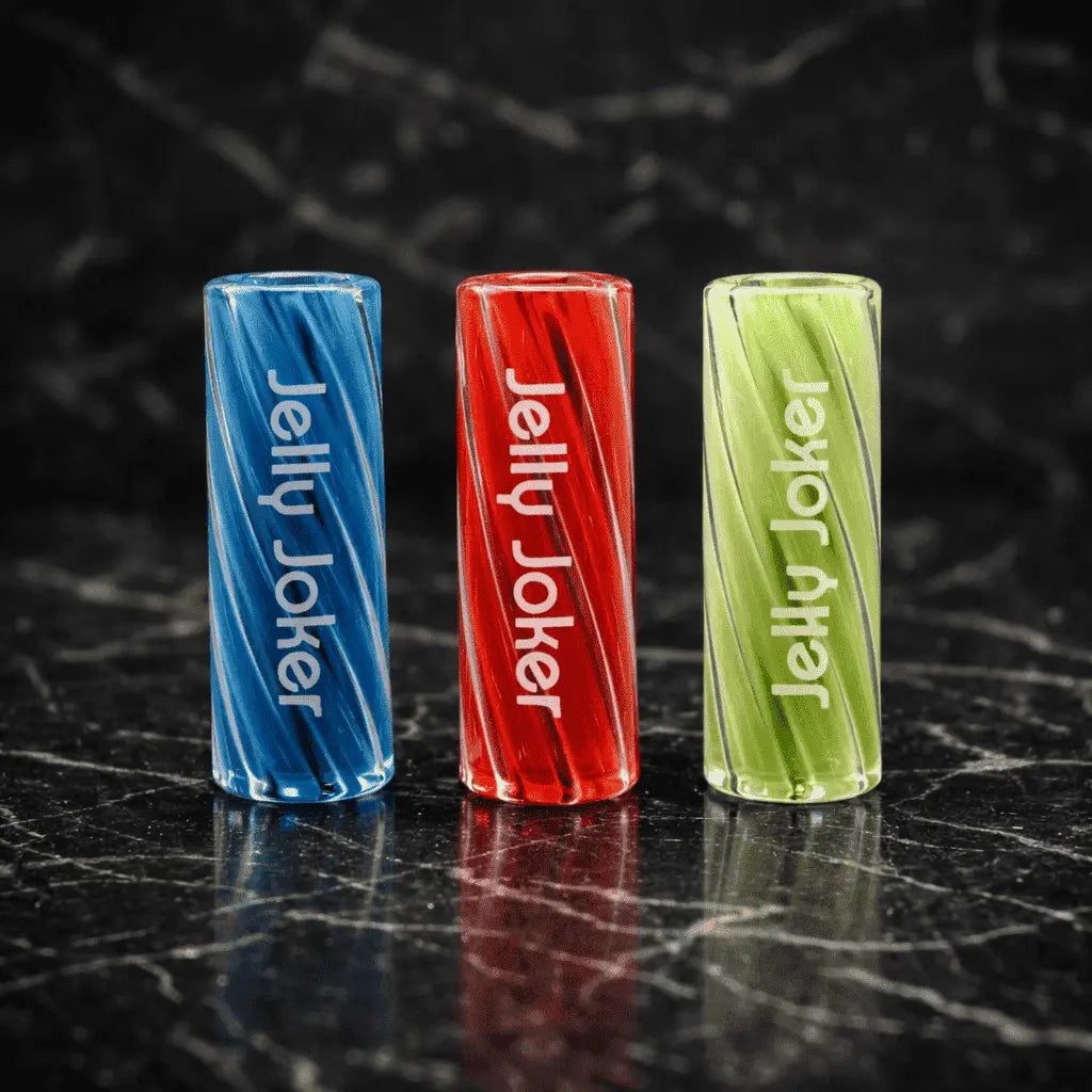 Glastip 10mm Glasfilter mit 6 Loch System in Rot Grün und Blau