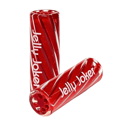 Glastip 10mm Glasfilter mit 6 Loch System Jelly Joker rot