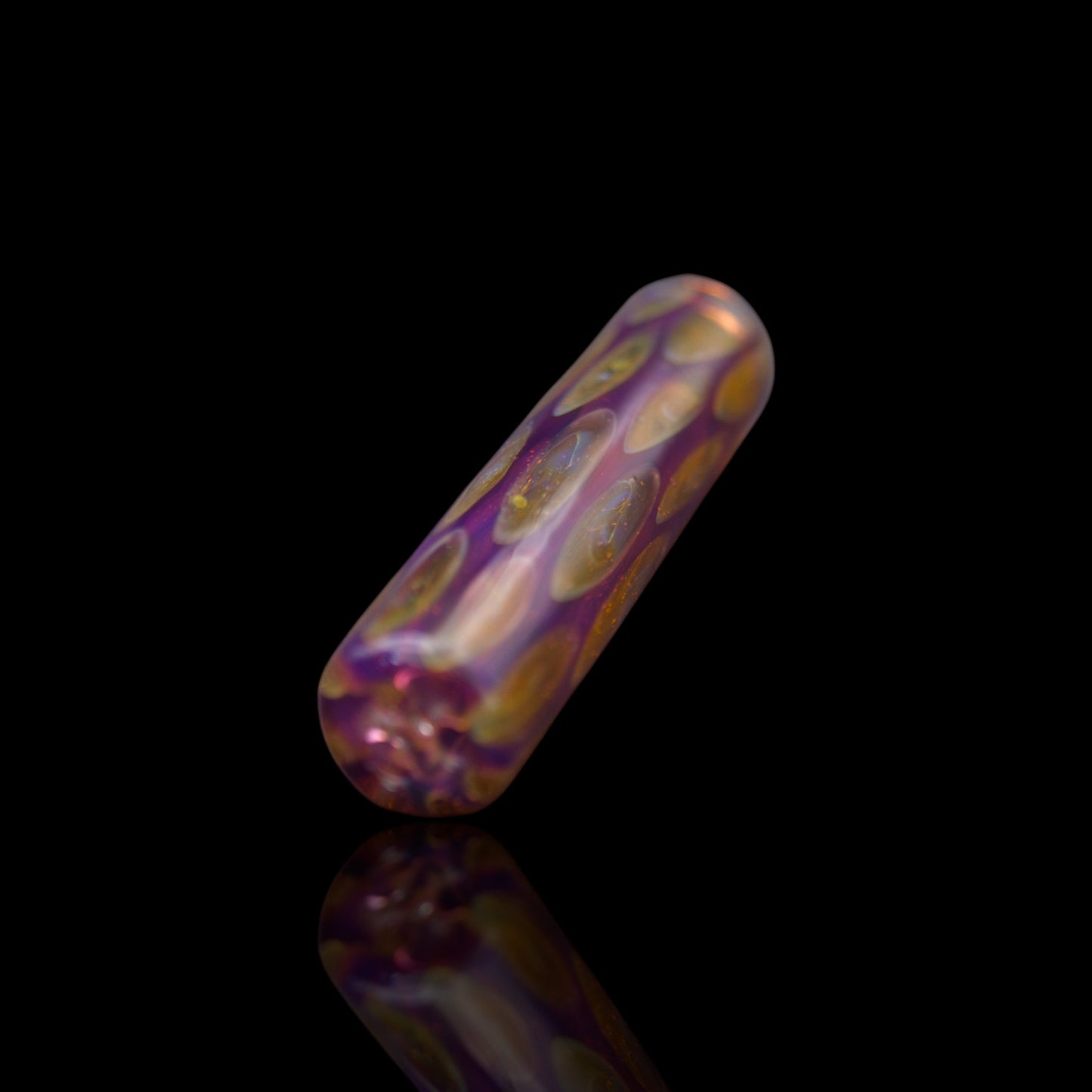 Detail Glastip 12mm Glasfilter für Joint lila orange Muster