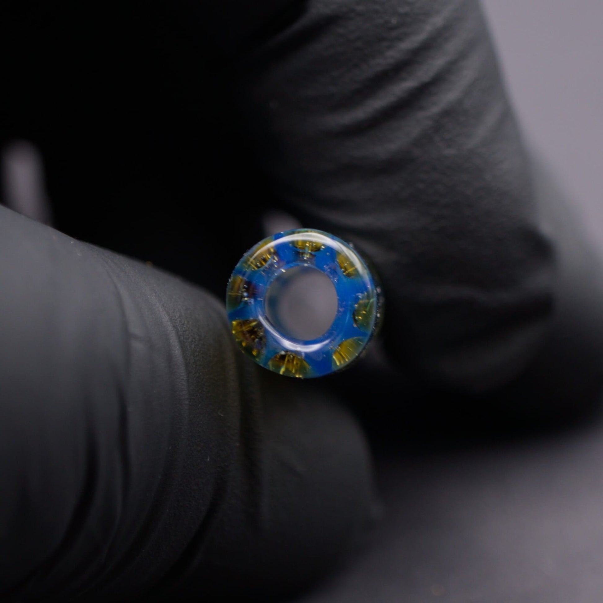 Glasfilter für Joints stevehglass Detailaufnahme Hand