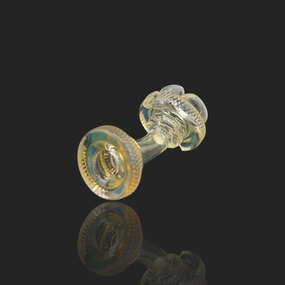 Side view of the Halo Puffco Pivot glass mouthpiece by Glass by Yeti