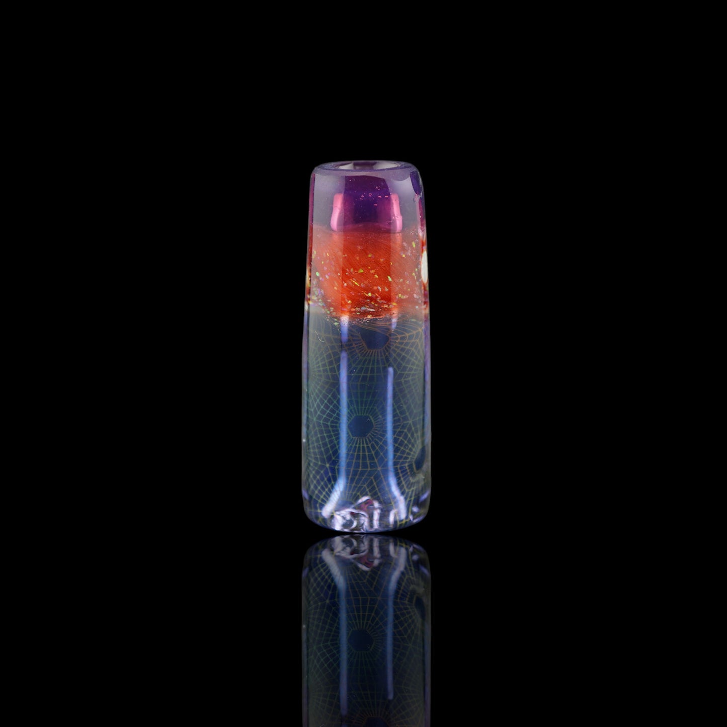 Hefe Glass handmade glass tip 11.8mm geometric design premium