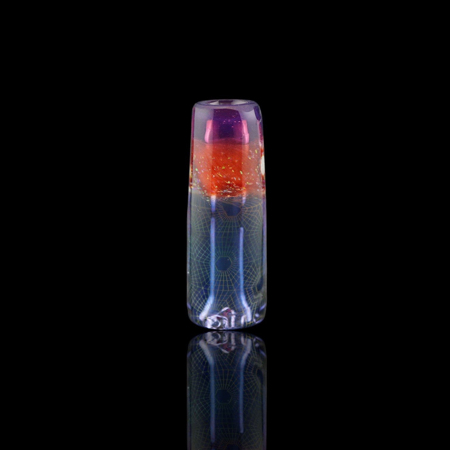 Hefe Glass handmade glass tip 11.8mm geometric design premium