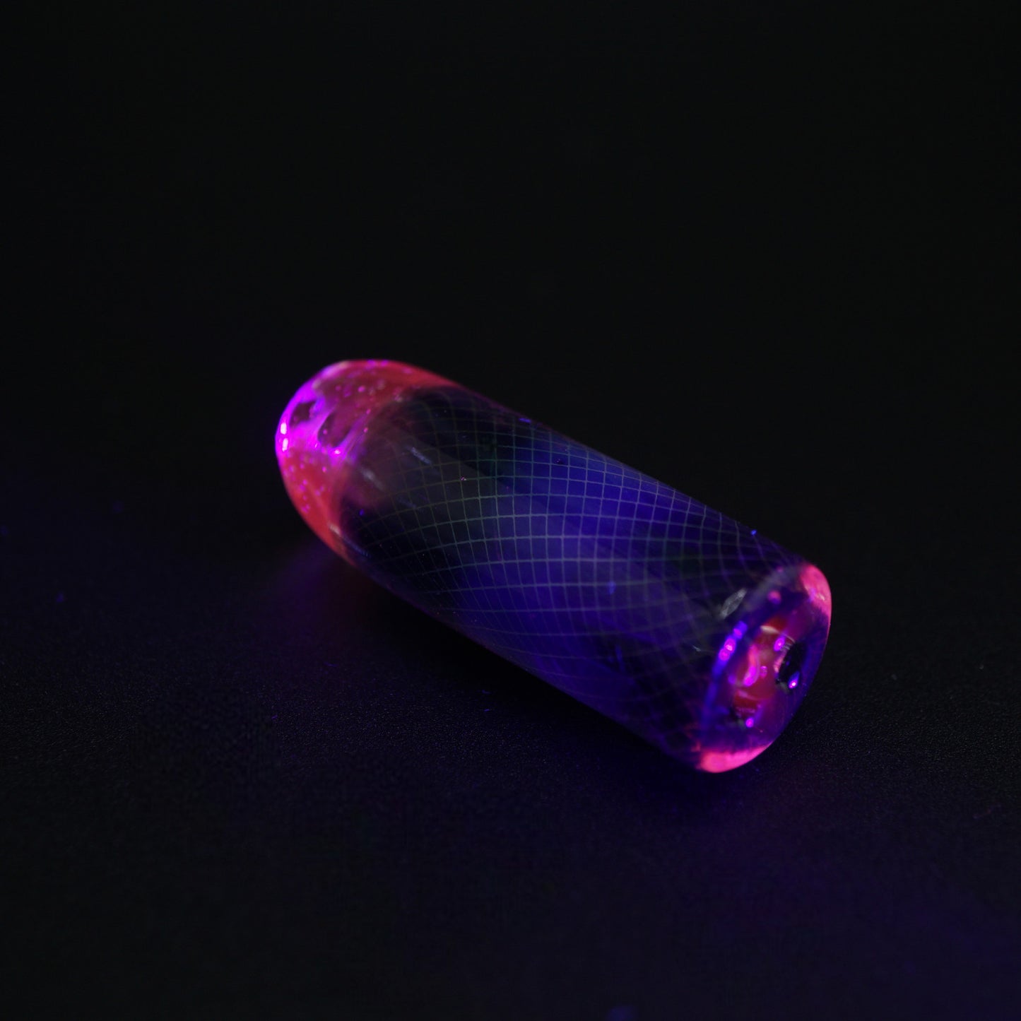 UV reactive glass tip red end handmade Hefe Glass 12.6mm