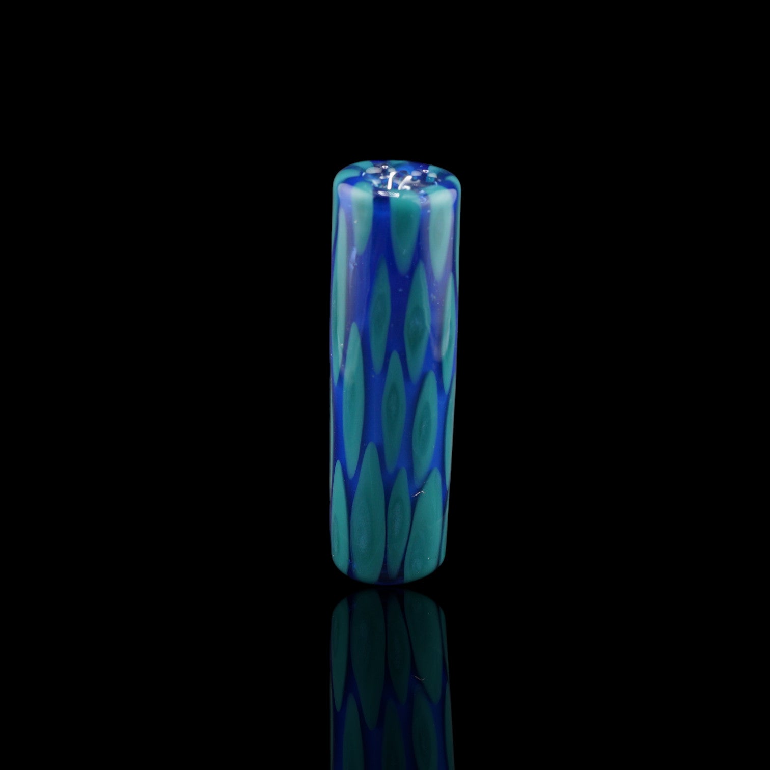 Icy blue premium glass filter tip front view