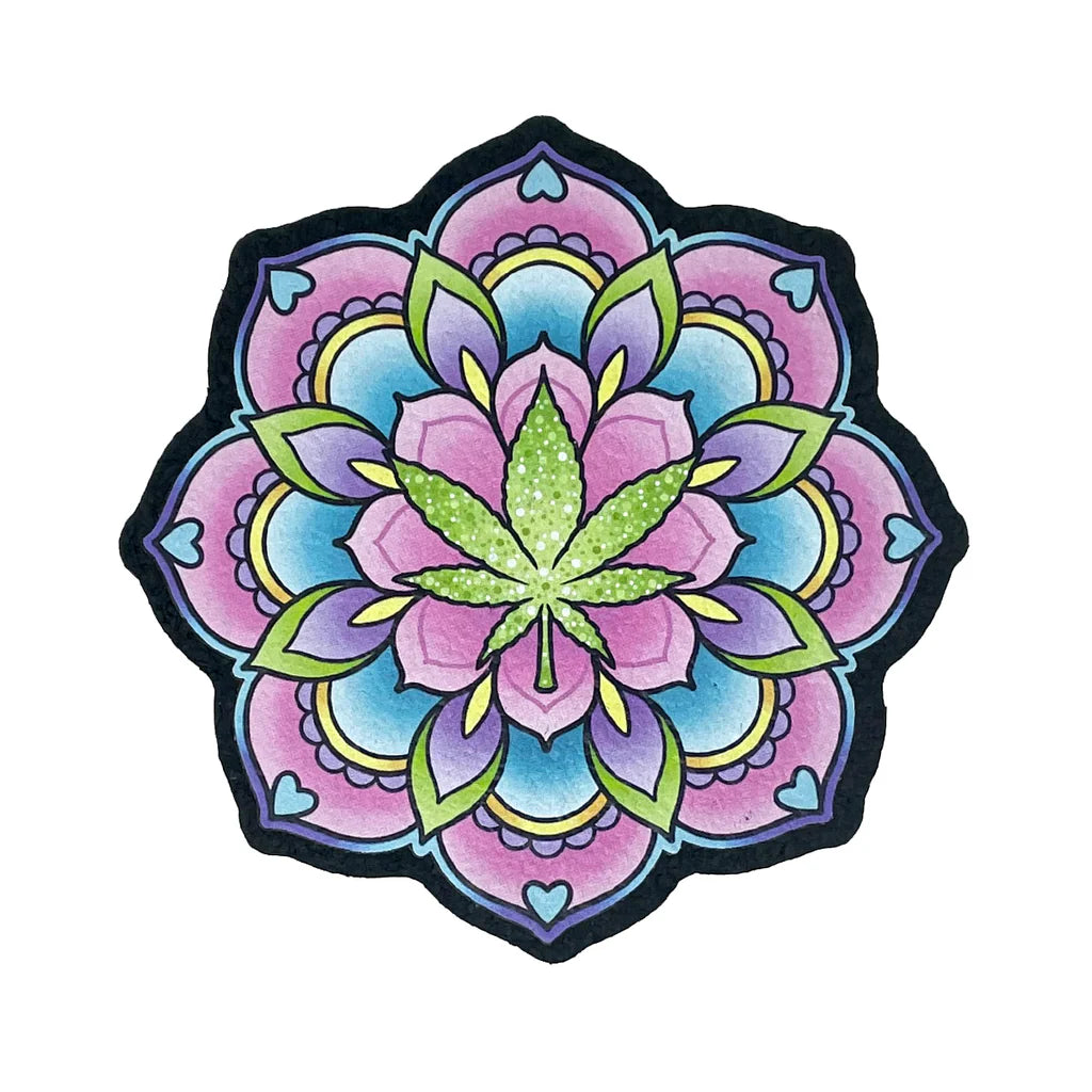 Magical Geo-Flower moodmats – limited dab mat by Alex Strangler