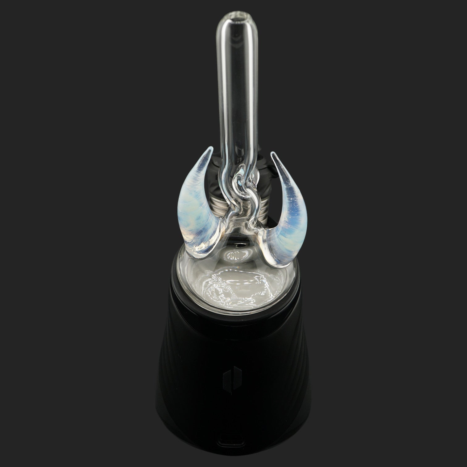 Back view of Magizle Glass Crescent Horns Blue Dry Top
