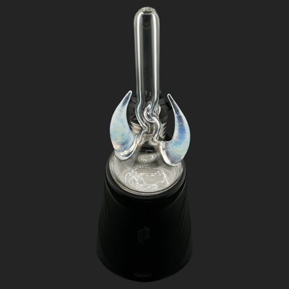 Back view of Magizle Glass Crescent Horns Blue Dry Top