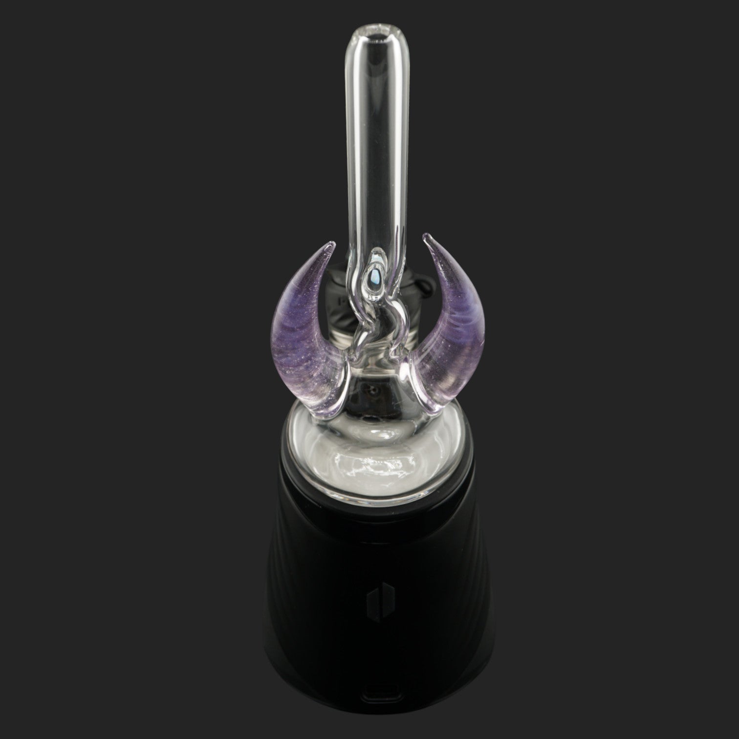Back view of Magizle Glass Crescent Horns Purple Dry Top