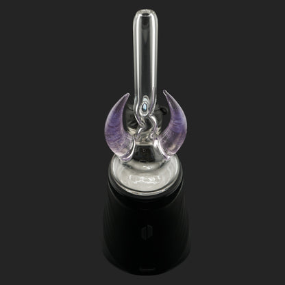 Back view of Magizle Glass Crescent Horns Purple Dry Top